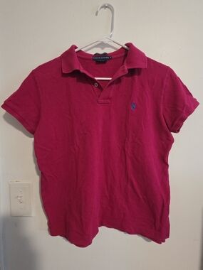 Ralph Lauren Hot Pink Polo with Blue Pony
